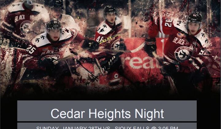 Cedar+heights+night+at+black+hawks